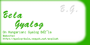 bela gyalog business card